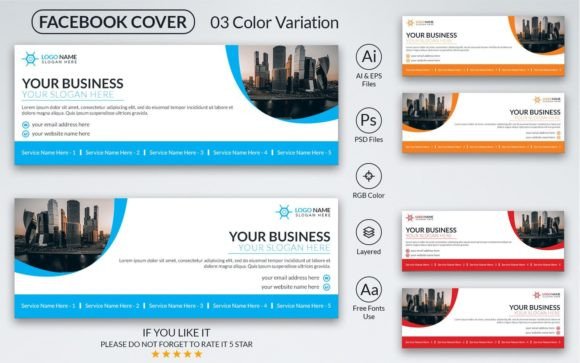 Creative Facebook Cover Design Template: Elevate Your Brand Identity with Professional Graphics
