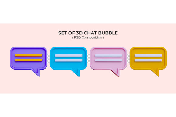 Elevate Designs with 3D Chat Bubbles