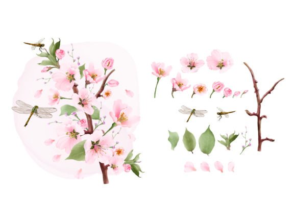 Unlocking Creative Potential with the Set Element Cherry Blossom and Dragonfly